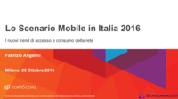 Lo Scenario Mobile in Italia 2016 Lo Scenario Mobile in Italia 2016