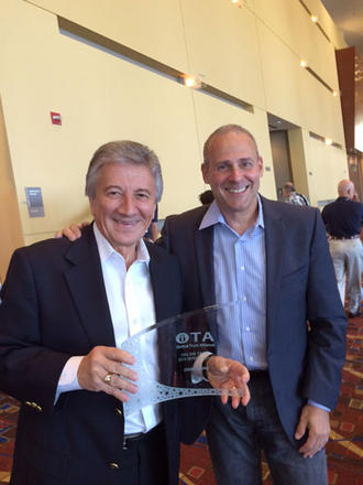 Gian Fulgoni receives the OTA Honor Roll award from OTA President Craig Spiezle