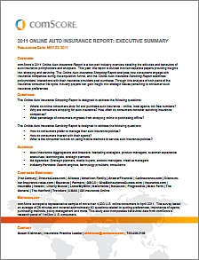 2011 Online Auto Insurance Report Cover 2011 Online Auto Insurance Report Cover