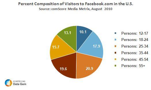 Composition of Visitors to Fscebook.com in the U.S.